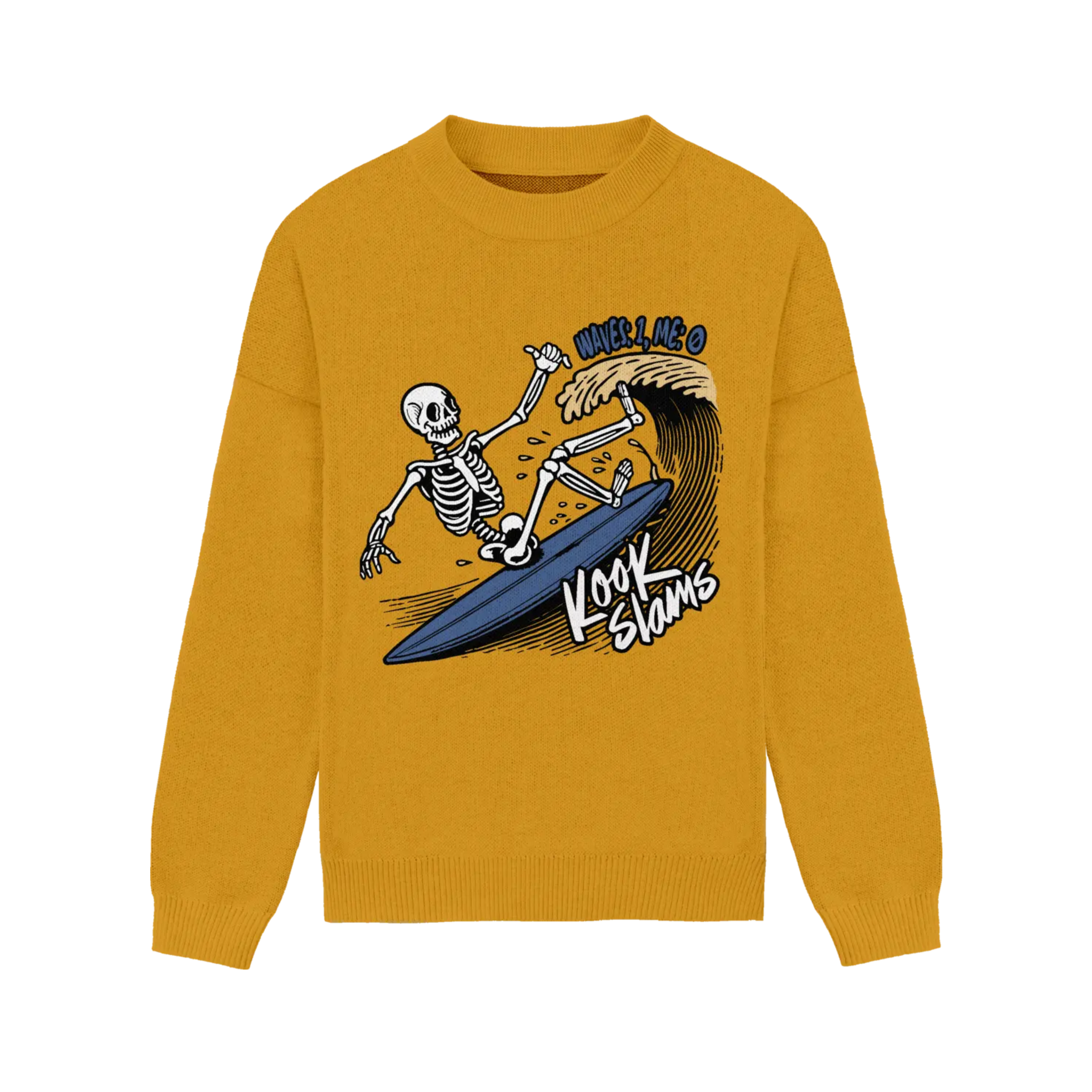 Kookslams Skeleton Surf Knit Sweater